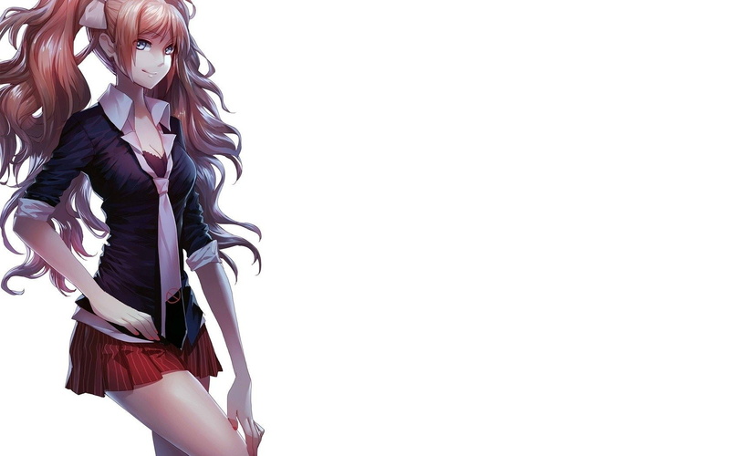 720P, Junko Enoshima, Blue Eyes, Anime, Long Hair, Danganronpa, Twintails