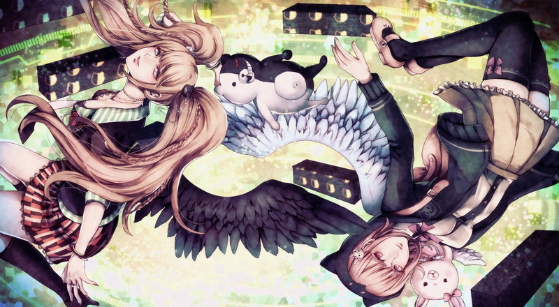 creativity, day, Danganronpa, festival, 720P, art and craft, no people, dragon, doll, design, pink eyes, figurine, knee-highs, built structure, pink hair