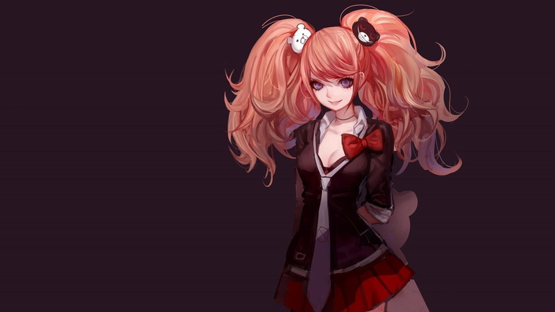 anime, Enoshima Junko, hair ornament, Danganronpa, pink hair, long hair, 1080P, anime girls