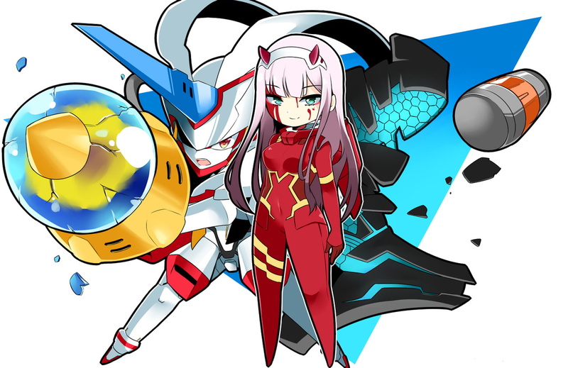 creativity, multi colored, Zero Two (Darling in the FranXX), representation, inflatable, Chibi, large group of objects, Green Eyes, Horns, arts culture and entertainment