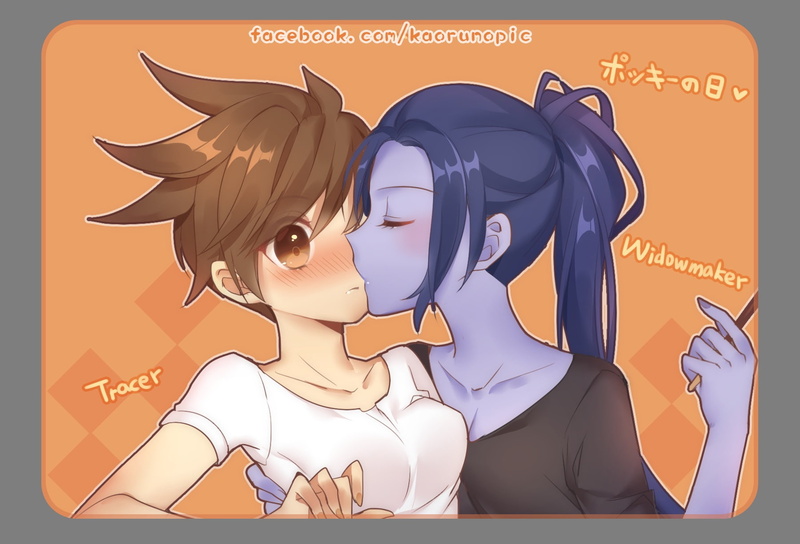 shoujo, kiss, 2girls, blue, com, transparent, hair, 254055, overwatch, 720P, long, tracer, food, ponytail, windowmaker, short, blush, watermark, hug, brown