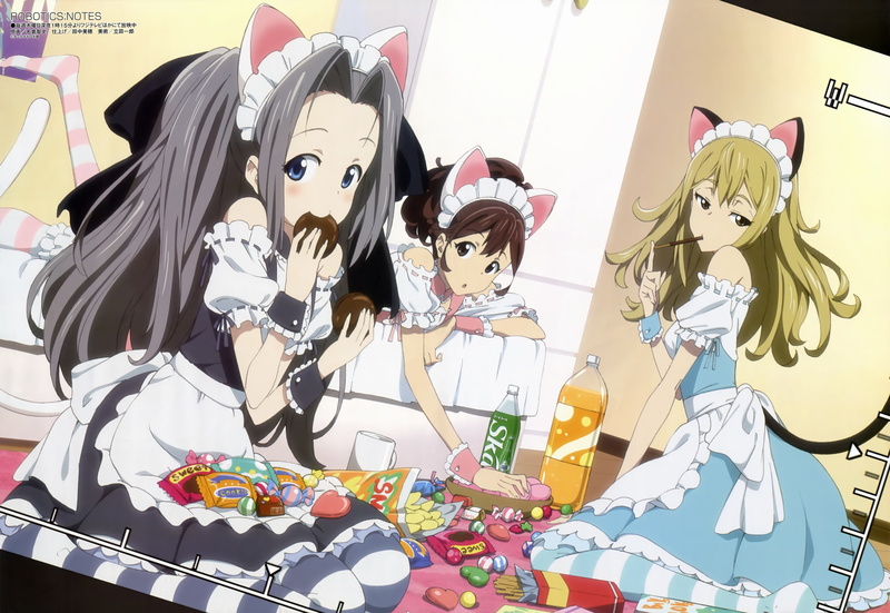 satoshi, airi, akiho, ears, nagura, animal, robotics notes, scan, megami, 2K, senomiya, frau, koujiro, pocky