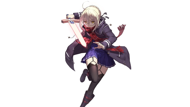 hair, full length, young adult, red scarf, white background, coat, copy space, holding, females, cut out, attack, 1080P, studio shot, blonde, fashion