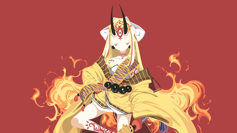 Ibaraki Dōji, 1080P, Fate/Grand Order, Minimalist, Fate Series, Onigashima, Berserker (Fate/Grand Order), Oni