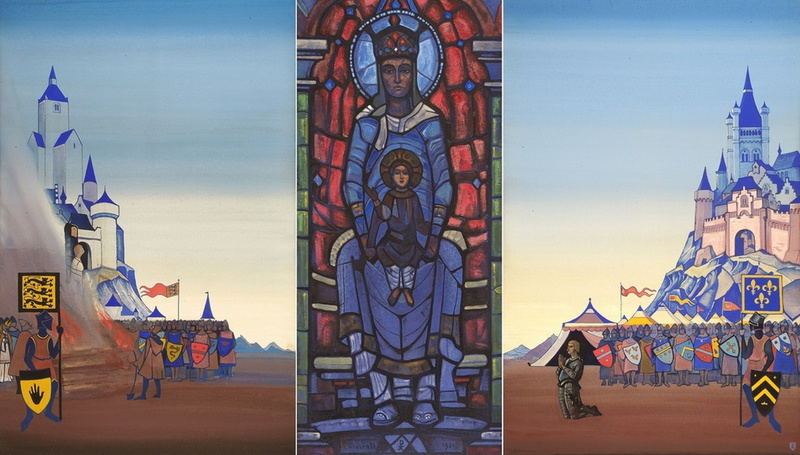 triptych, 1931, Nicholas, 1080P, Joan of Arc, Roerich