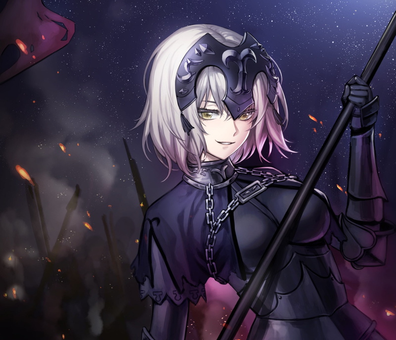 1080P, girl, Fate / Grand Order, night, The destiny of a great campaign, Joan of arc