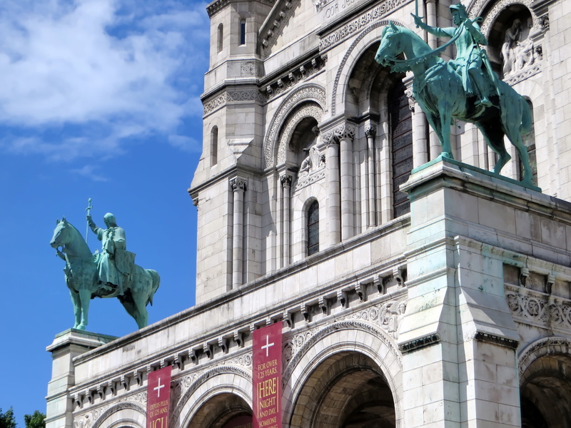 joan of arc, the past, no people, Paris, built Structure, architecture And Buildings, Sacred Heart, nature, male likeness, travel, church, statue, sky