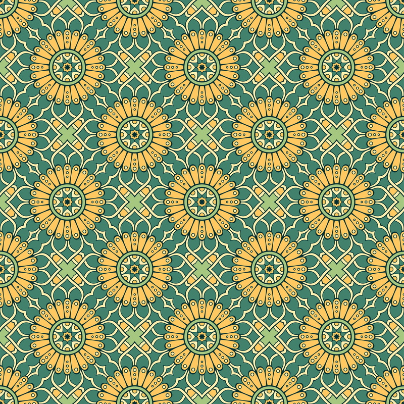 yellow, shape, ornate, geometric shape, textile, decoration, repetition, tiled floor, tile, no people, pattern, design, full frame, backgrounds