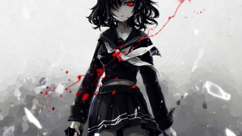 real people, outdoors, three quarter length, winter, front view, women, nature, black color, blood, unrecognizable person, 1080P, lifestyles, Aoiakamaou