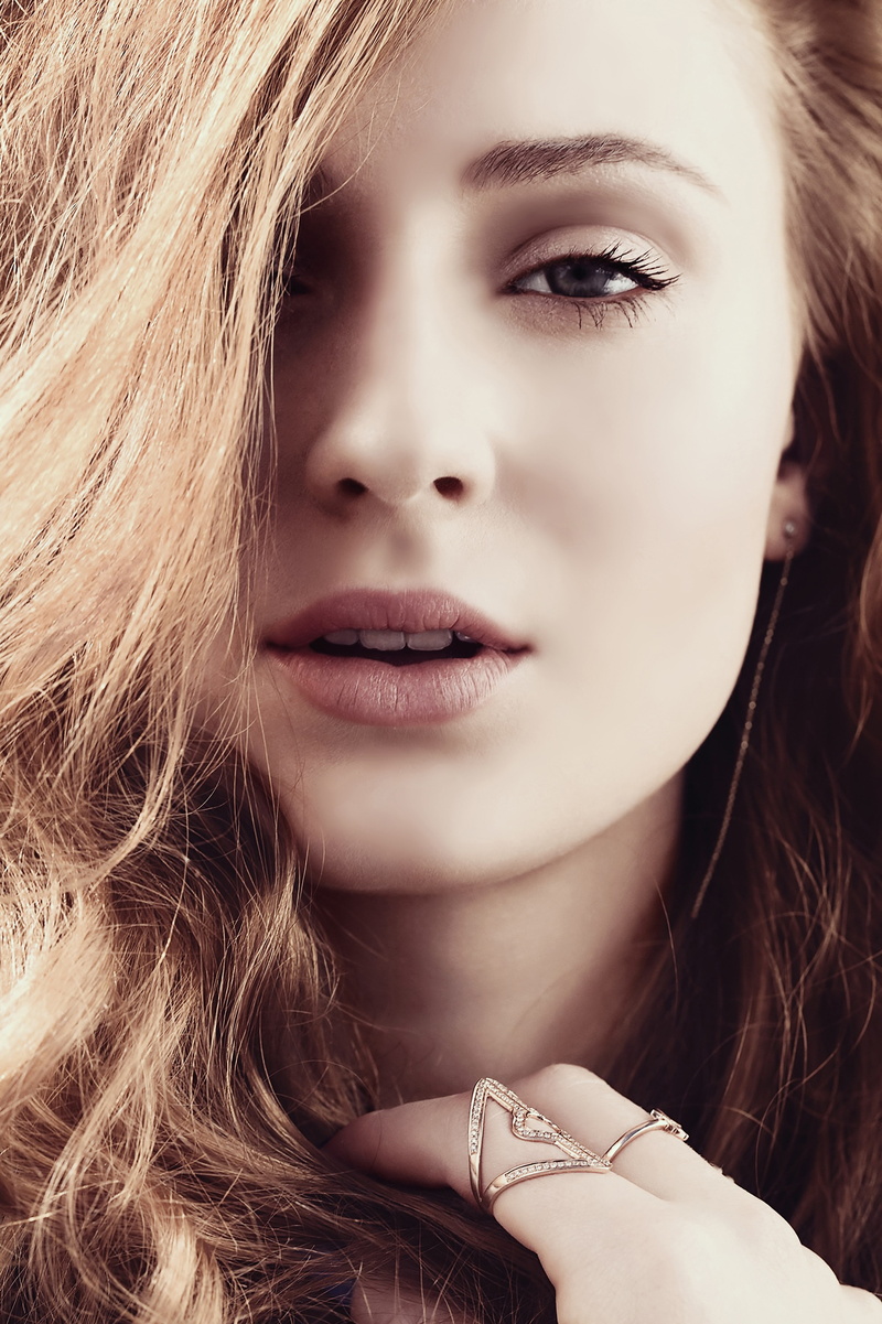 portrait, Sophie Turner, face, model, women, 4K