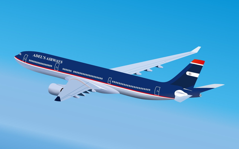 1080P, s, Plane, Airways, ADEL