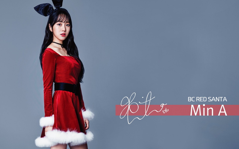 Christmas, women, AOA, K-pop, Min A, 1080P