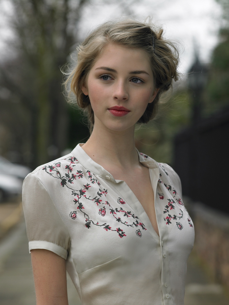 actress, women, blue eyes, face, 5K, Hermione Corfield, portrait, Blonde