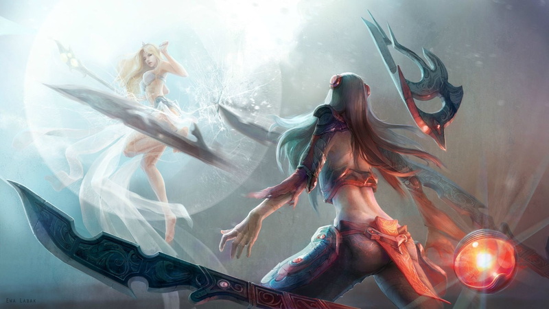 people, elegance, long hair, sword, digital, semi-dress, nature, beauty, fairy, beautiful woman, full length, clothing, young adult, League Of Legends