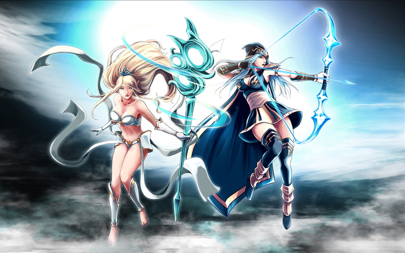 league, art, 2K, hd, fan, champion, janna, legends, ashe