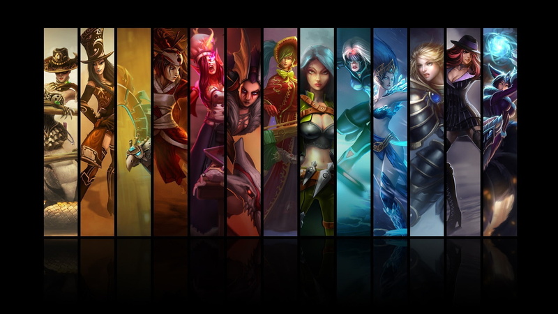 Shyvana, Anivia, Janna, Leona, Sivir, Ahri, Lux, Miss Fortune, Katarina, Morgana, Caitlyn, 1080P, Kayle, Sona, League Of Legends