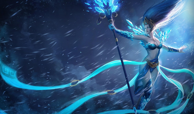 Staff, League Of Legends, Woman, Janna (League Of Legends), Blue, Video Game, Girl, Fantasy, 1080P