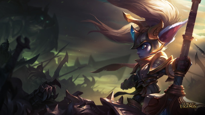 1080P, day, animals in the wild, lake, vertebrate, plant, reflection, fish, league, graphic, leaf, Poppy (League of Legends), temo, League of Legends