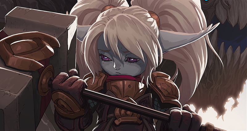 League Of Legends, Video Game, carnival - celebration event, mask - disguise, disguise, 1080P, day, outdoors, Hammer, Poppy (League Of Legends), festival