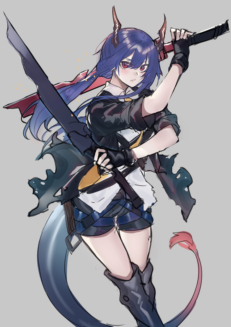 2K, anime girls, anime, Arknights, Chen (Arknights), ECHJ