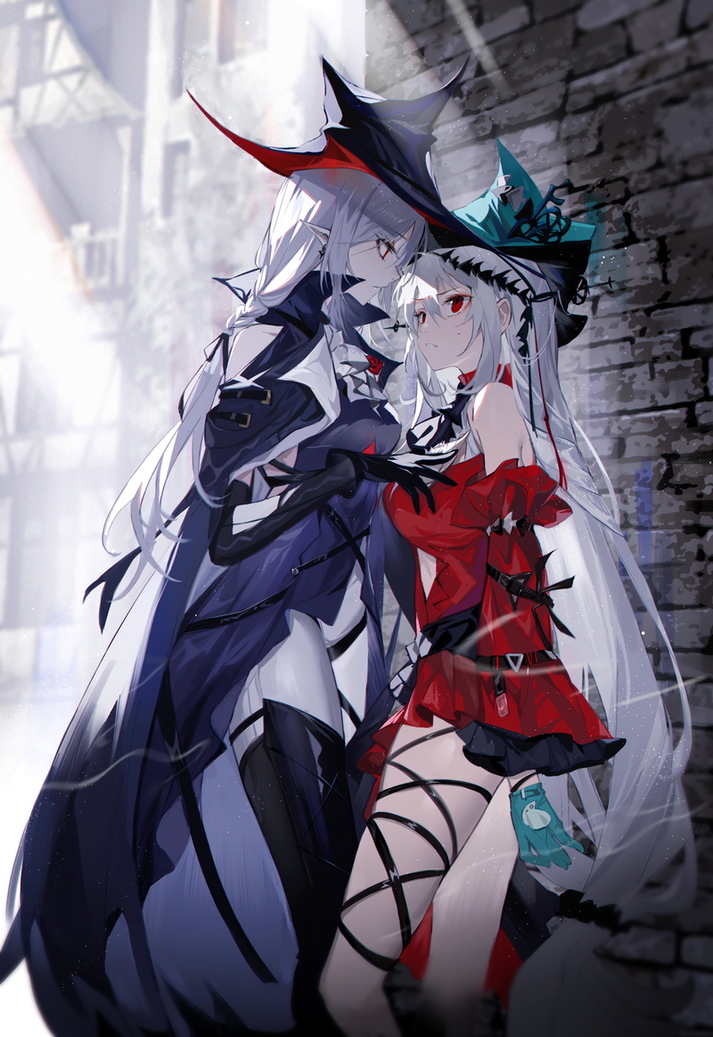 anime, Meng Ziya, yuri, 2K, Arknights, anime girls, Skadi(Arknights)