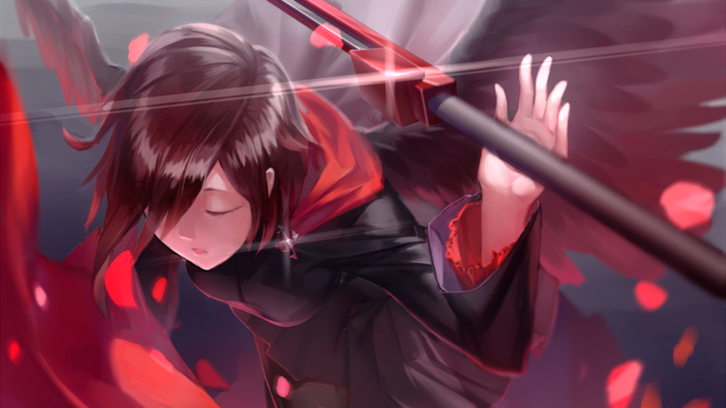 anime, motion, adult, close-up, real people, blond hair, rose, RWBY, human body part, one person, lifestyles, indoors, human hair, leisure activity, front view