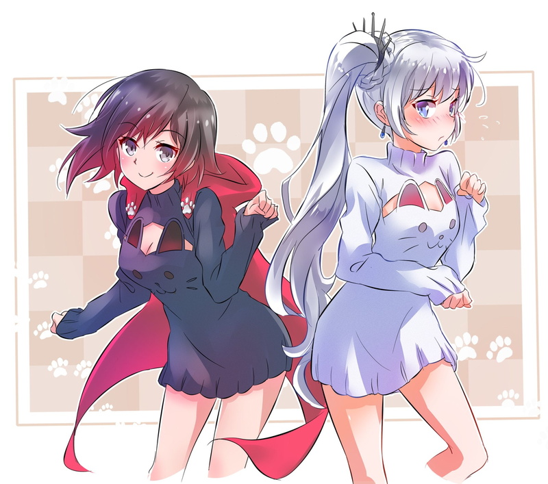 Ruby Rose (RWBY), 1080P, Anime, Weiss Schnee, RWBY