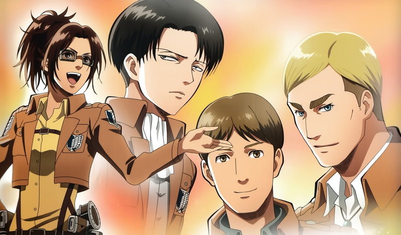 1080P, Hange Zoë, Attack On Titan, Levi Ackerman, Erwin Smith, Anime