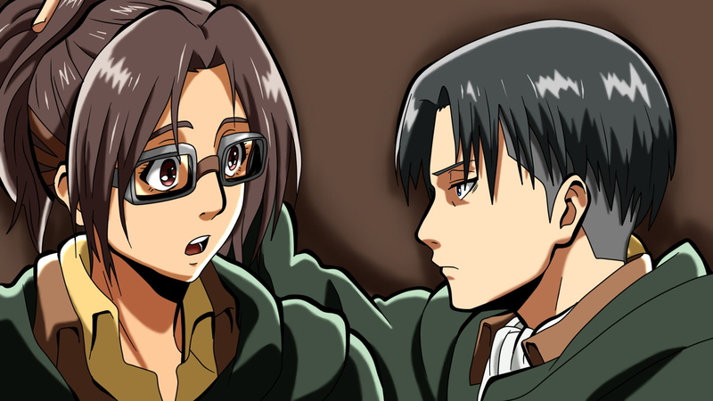 1080P, Attack On Titan, Hange Zoë, Levi Ackerman, Anime