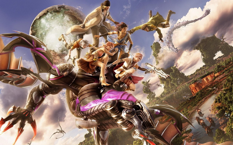hang, snow, falling, final fantasy 13, games, lightning, fang, hope, 1080P