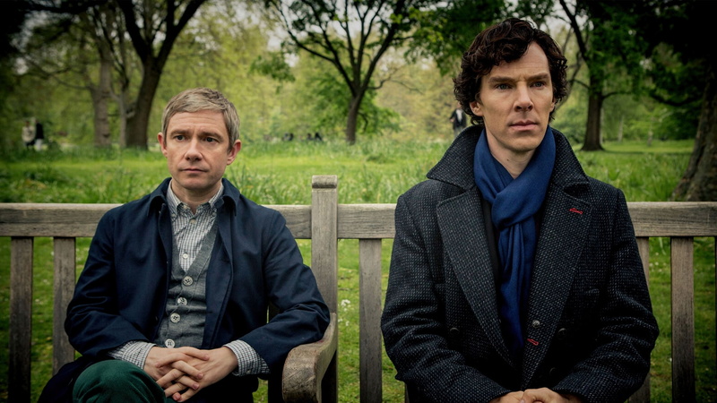 sadness, two people, front view, tree, sherlock holmes, portrait, real people, mid adult, adult, looking at camera, dr. watson, contemplation, clothing