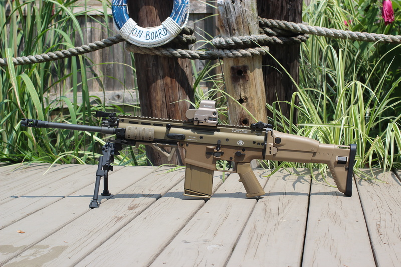 machine, gun, eo tech, bipod, FN SCAR 17S, brown, weapons, reflex sight, grey, 5K
