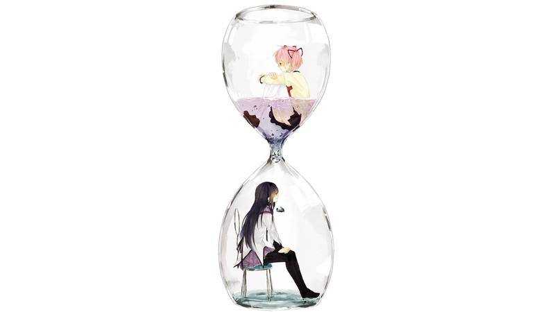 communication, glass - material, indoors, still life, wineglass, 1080P, drinking glass, Mahou Shoujo Madoka Magica, time, household equipment, white background