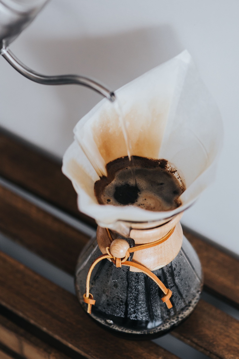 filter, water, Chemex, heat - temperature, container, hot water, drink, white color, no people, coffee, still life, refreshment, close-up, high angle view