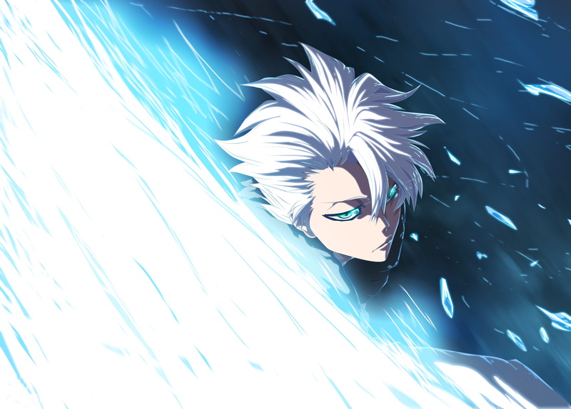 2K, illustration, Toshiro Hitsugaya, white color, art, one animal, Shinigami, toshiro, creativity, Bleach, sunlight, human representation, still life