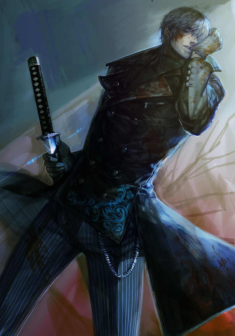 1080P, male, sword, blood, original, devil+may+cry-vergil