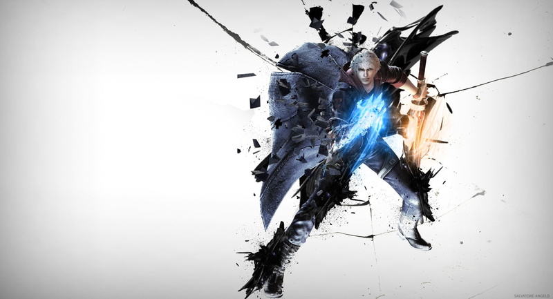 1080P, day, no people, paint, studio shot, art and craft, destruction, indoors, fire - natural phenomenon, Nero (Devil May Cry), nature, close-up, Devil May Cry 4