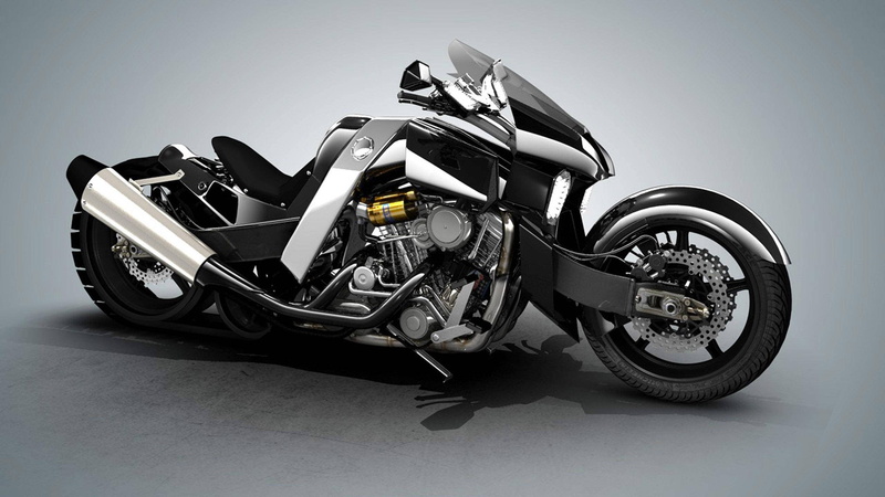 indoors, motorcycle, no people, metal, black, car, chrome, bike, 2K, sport, studio shot, mode of transportation, low angle view, stationary, steel, land vehicle