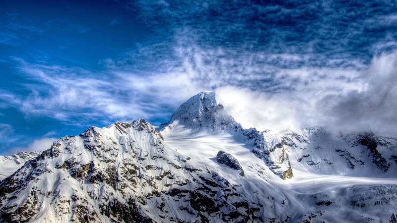 2K, snowy, mountain, sky, 2560x1440, clear, nature, white, mountains