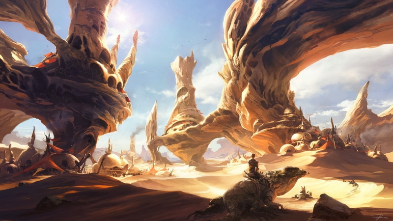 planet, artwork, desert, Star Wars, Luke Skywalker, sand, landscape, 1080P, fantasy art