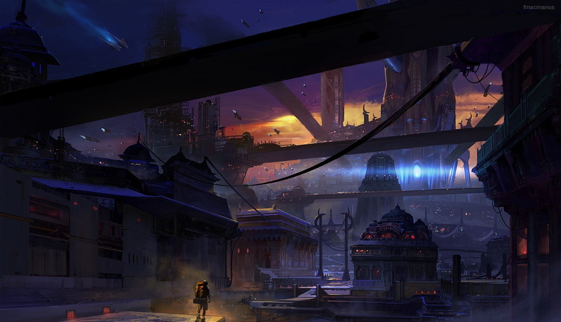 digital art, science fiction, Dune (series), 720P, Finnian MacManus, cityscape, DeviantArt