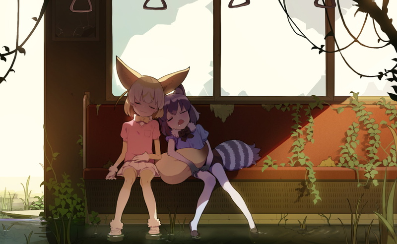 Raccoon (Kemono Friends), Fennec (Kemono Friends), 1080P, Kemono Friends, Anime