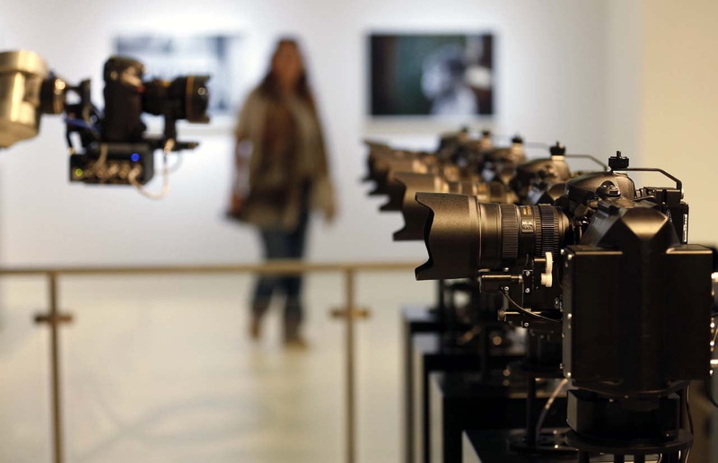 cameras, real people, adult, standing, assorted, focus on foreground, occupation, women, dslr, reflection, people, incidental people, fashion, business