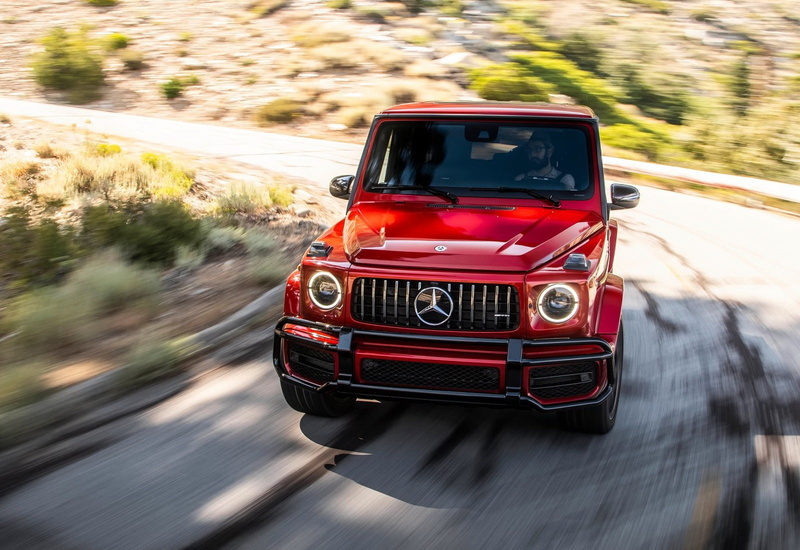 nature, mercedes-benz, g63, no people, car, street, day, mode of transportation, motor vehicle, red, land vehicle, city, travel, 720P, outdoors, on the move