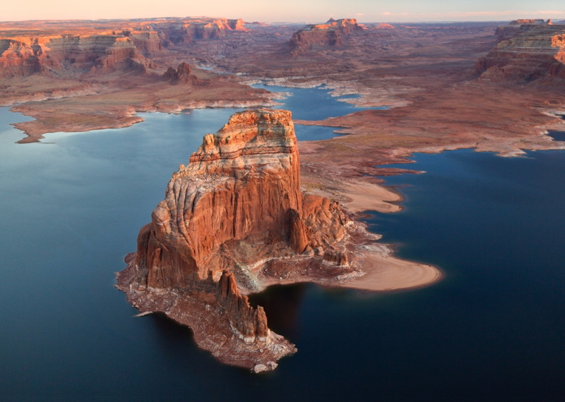 Utah, lake, rock, landscape, nature, Arizona, sunset, desert, erosion, 1080P