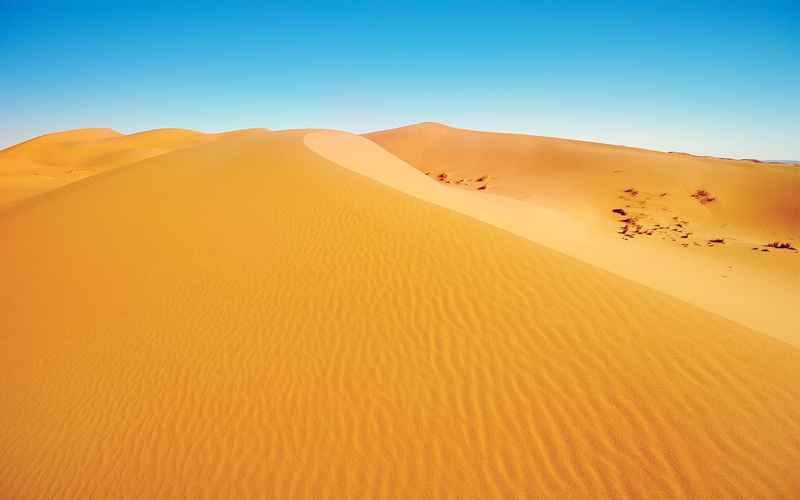 Blue, Yellow, Sky, Sand, 1080P, Dunes, Desert, Landscape