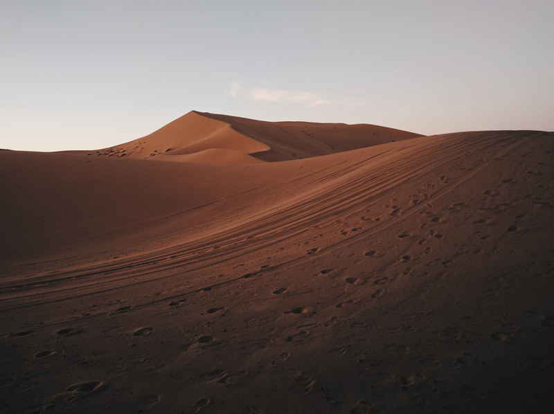 merzouga, mountain, arid climate, peak, tranquility, sand dune, beauty in nature, hills, desert, no people, deser, outdoors, dirt, physical geography, remote