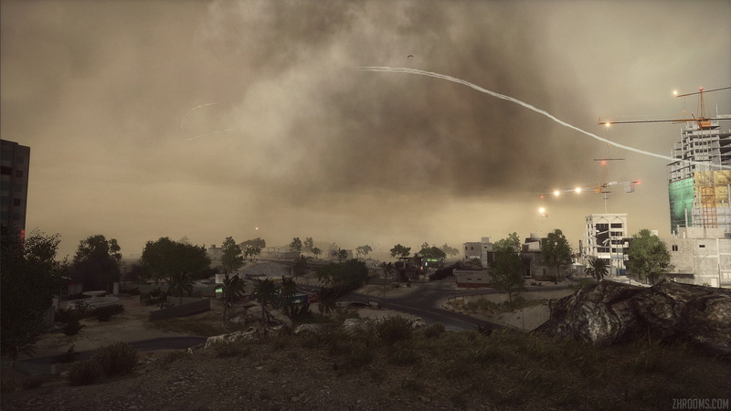 mode of transportation, air pollution, city, pollution, Battlefield 4, sky, outdoors, destruction, built structure, smoke - physical structure, Battlefield 3