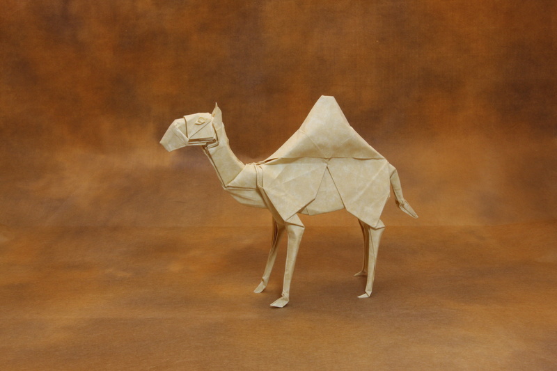 Dromedary Camel, 4K, origami, paper