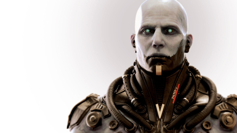 Vienna, cyborg, look, tube, Epic Games, 1080P, fighter, Unreal Tournament, bald, male